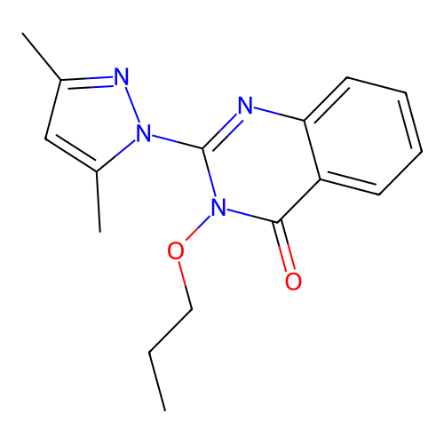 2-(3,5-dimethyl-1H-pyrazol-1-yl)-3-propoxyquinazolin-4(3H)-one structure