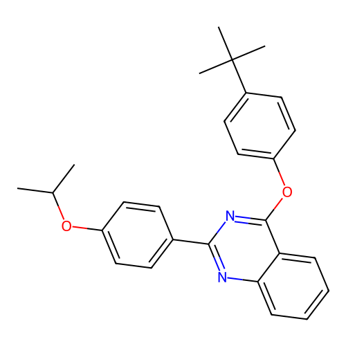 4-(4-Tert-butylphenoxy)-2-[4-(propan-2-yloxy)phenyl]quinazoline structure