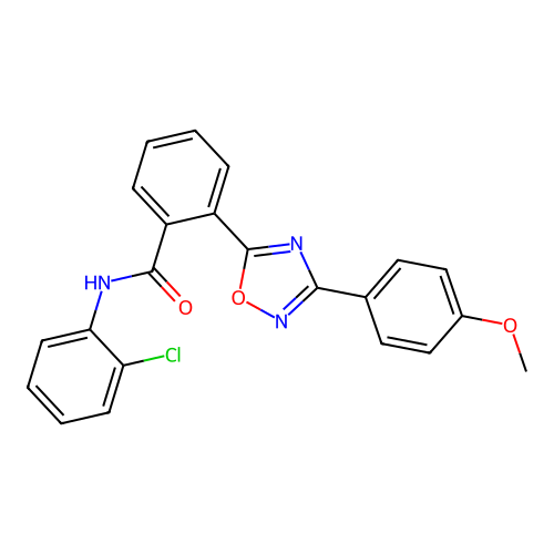 N-(2-chlorophenyl)-2-[3-(4-methoxyphenyl)-1,2,4-oxadiazol-5-yl]benzamide structure