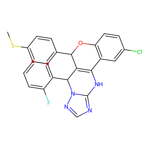 C25H18ClFN4OS structure