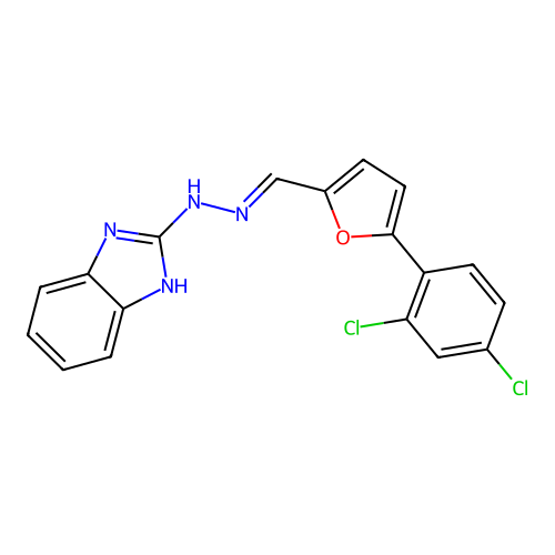 C18H12Cl2N4O structure