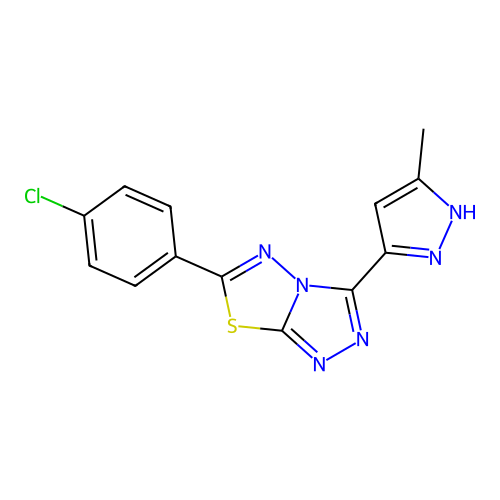 C13H9ClN6S structure