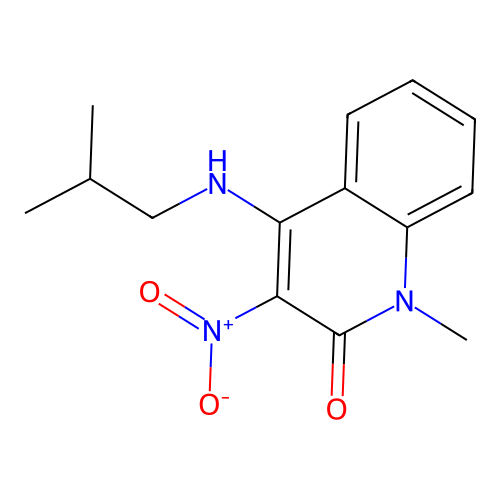 4-(isobutylamino)-1-methyl-3-nitroquinolin-2(1H)-one structure