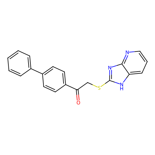 2-((3H-imidazo[4,5-b]pyridin-2-yl)thio)-1-([1,1'-biphenyl]-4-yl)ethanone structure
