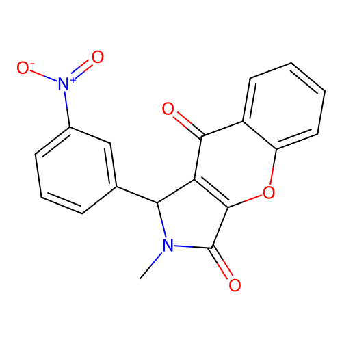 1-{3-Nitrophenyl}-2-methyl-1,2-dihydrochromeno[2,3-c]pyrrole-3,9-dione structure