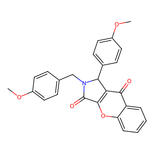 2-(4-methoxybenzyl)-1-(4-methoxyphenyl)-1,2-dihydrochromeno[2,3-c]pyrrole-3,9-dione structure