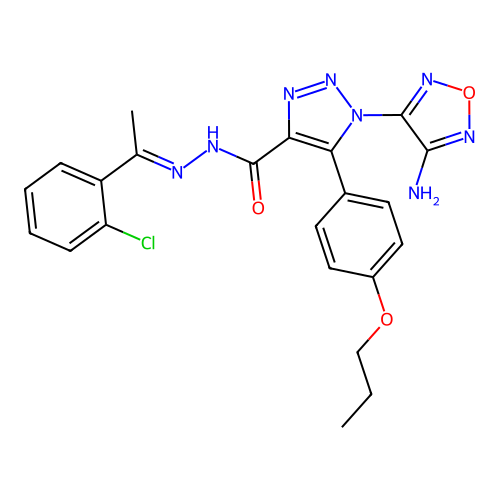 C22H21ClN8O3 structure