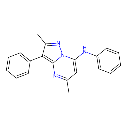 2,5-dimethyl-N,3-diphenylpyrazolo[1,5-a]pyrimidin-7-amine structure