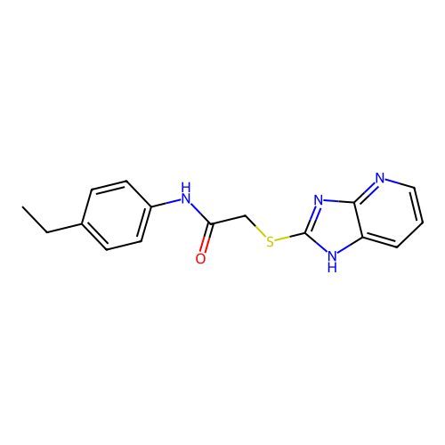N-(4-ethylphenyl)-2-(1H-imidazo[4,5-b]pyridin-2-ylsulfanyl)acetamide structure
