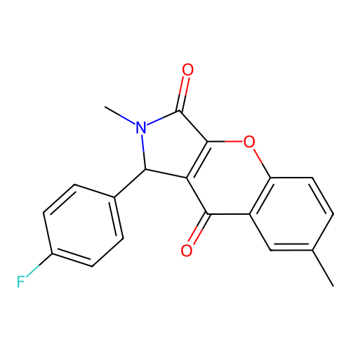 1-(4-Fluorophenyl)-2,7-dimethyl-1,2-dihydrochromeno[2,3-c]pyrrole-3,9-dione structure