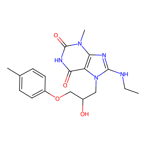 8-(Ethylamino)-7-[2-hydroxy-3-(4-methylphenoxy)propyl]-3-methylpurine-2,6-dione structure