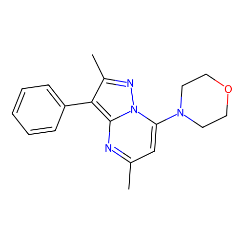 4-(2,5-Dimethyl-3-phenylpyrazolo[1,5-a]pyrimidin-7-yl)morpholine structure