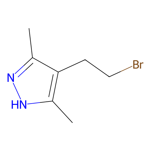 4-(2-Bromoethyl)-3,5-dimethyl-1H-pyrazole structure
