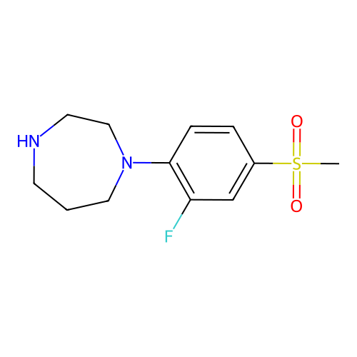 1-(2-Fluoro-4-(methylsulfonyl)phenyl)-1,4-diazepane structure