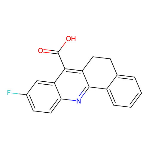 9-Fluoro-5,6-dihydrobenzo[c]acridine-7-carboxylic acid structure