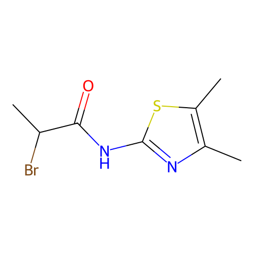 2-Bromo-N-(4,5-dimethyl-thiazol-2-yl)-propionamide structure