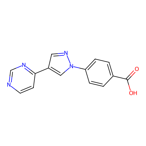 4-(4-Pyrimidin-4-yl-1H-pyrazol-1-yl)benzoic acid structure