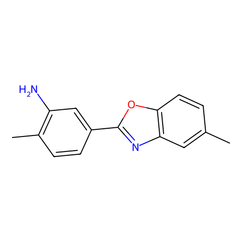 2-Methyl-5-(5-methyl-1,3-benzoxazol-2-yl)aniline structure