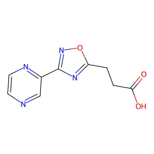 3-(3-Pyrazin-2-yl-1,2,4-oxadiazol-5-yl)propanoic acid structure
