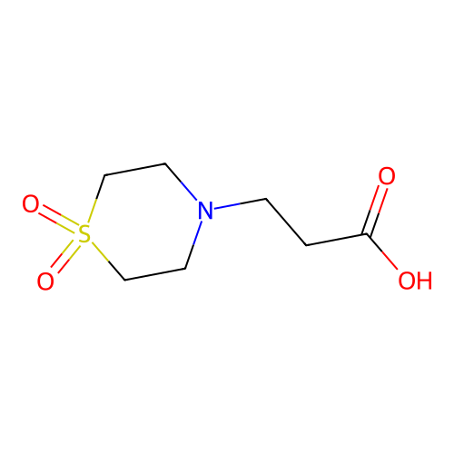 4-Thiomorpholinepropanoicacid, 1,1-dioxide structure