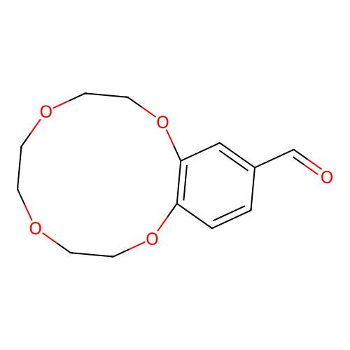 2,3,5,6,8,9-Hexahydro-1,4,7,10-benzotetraoxacyclododecine-12-carbaldehyde structure