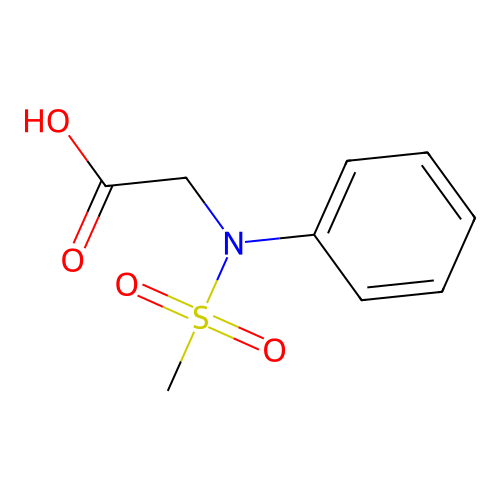 N-(methylsulfonyl)-N-phenylglycine structure
