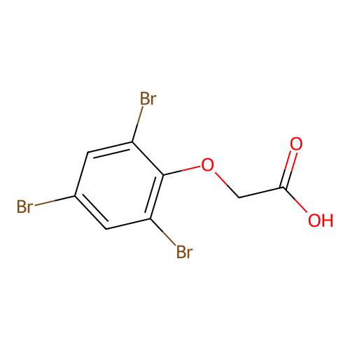 (2,4,6-Tribromophenoxy)acetic acid structure
