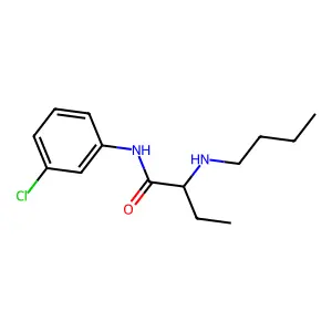Butyranilide, 2-(butylamino)-3'-chloro- structure