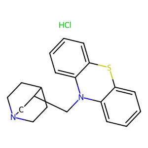 10H-Phenothiazine, 10-(1-azabicyclo(2.2.2)oct-3-ylmethyl)-, hydrochloride structure