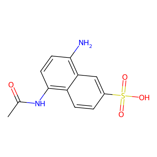 5-Acetylamino-8-aminonaphthalene-2-sulfonic acid structure