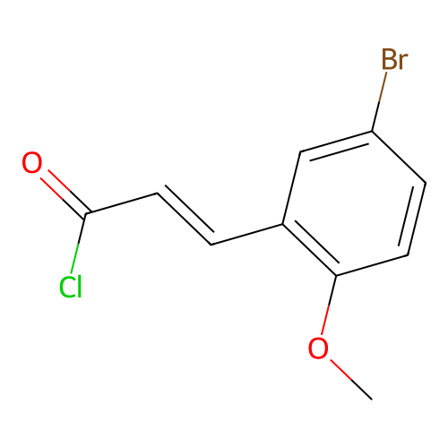 (2E)-3-(5-bromo-2-methoxyphenyl)prop-2-enoyl chloride structure
