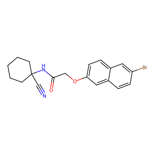 2-((6-Bromonaphthalen-2-yl)oxy)-N-(1-cyanocyclohexyl)acetamide structure