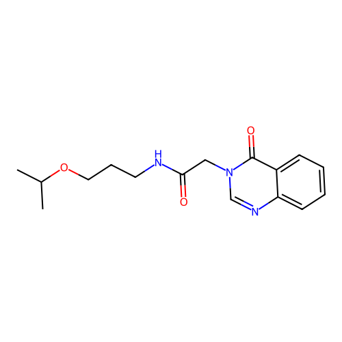 N-(3-isopropoxypropyl)-2-(4-oxoquinazolin-3(4H)-yl)acetamide structure