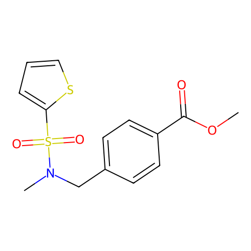 Methyl 4-[[methyl(thiophen-2-ylsulfonyl)amino]methyl]benzoate structure