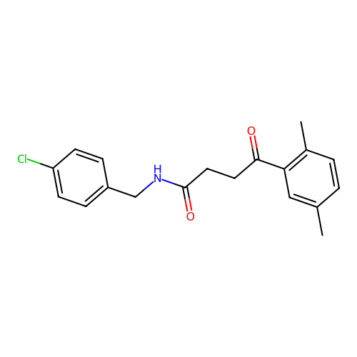 N-[(4-chlorophenyl)methyl]-4-(2,5-dimethylphenyl)-4-oxobutanamide structure