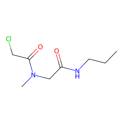2-chloro-N-methyl-N-[(propylcarbamoyl)methyl]acetamide structure