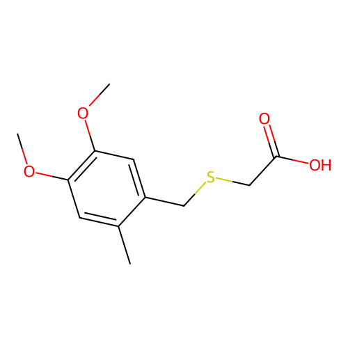 2-{[(4,5-Dimethoxy-2-methylphenyl)methyl]sulfanyl}acetic acid structure