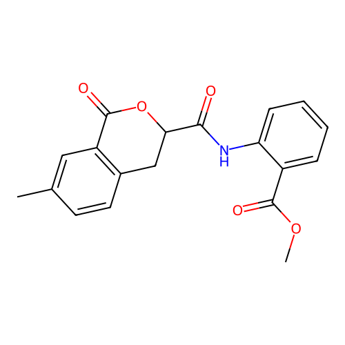 Methyl 2-(7-methyl-1-oxoisochroman-3-carboxamido)benzoate structure