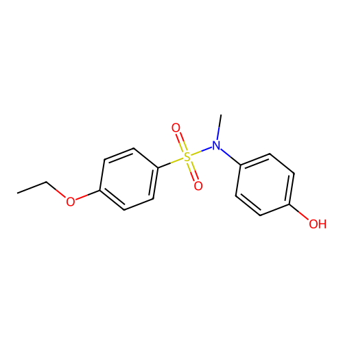 4-ethoxy-N-(4-hydroxyphenyl)-N-methylbenzene-1-sulfonamide structure