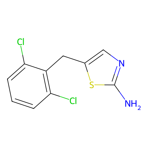 5-((2,6-Dichlorophenyl)methyl)-1,3-thiazol-2-amine structure