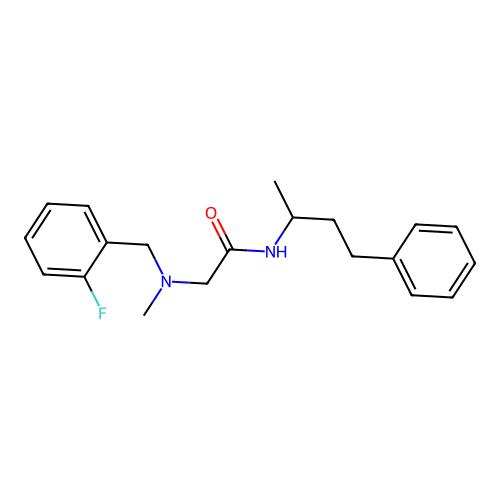 2-[(2-fluorophenyl)methyl-methylamino]-N-(4-phenylbutan-2-yl)acetamide structure