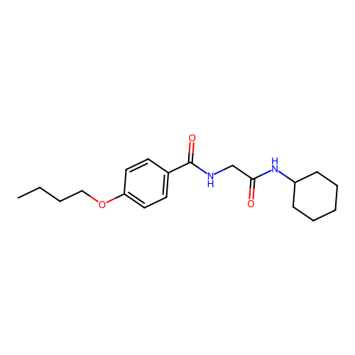4-butoxy-N-[2-(cyclohexylamino)-2-oxoethyl]benzamide structure