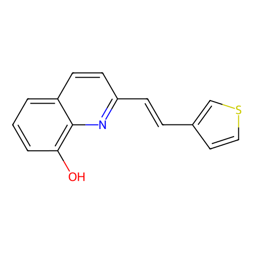 8-Quinolinol, 2-[2-(3-thienyl)ethenyl]- structure