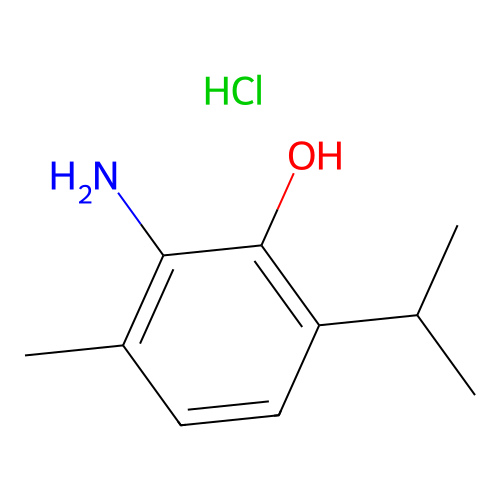 2-Amino-6-(1-methylethyl)m-cresol hydrochloride structure