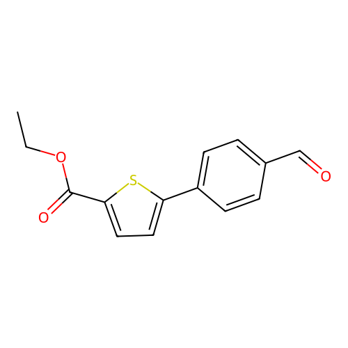 Ethyl 5-(4-formylphenyl)-2-thiophenecarboxylate structure