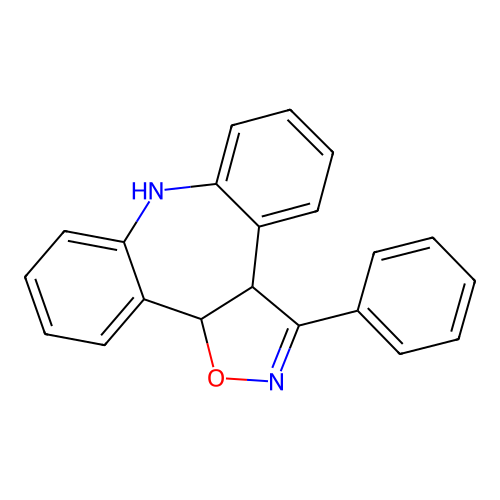 8H-Dibenz(b,f)isoxazolo(4,5-d)azepine, 3a,12b-dihydro-3-phenyl- structure
