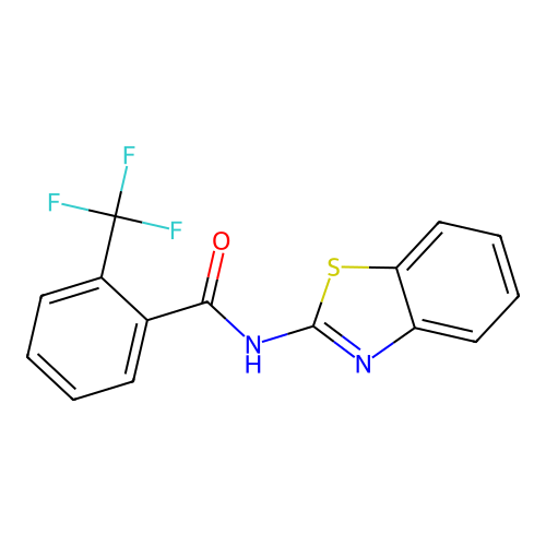 N-(1,3-benzothiazol-2-yl)-2-(trifluoromethyl)benzamide structure