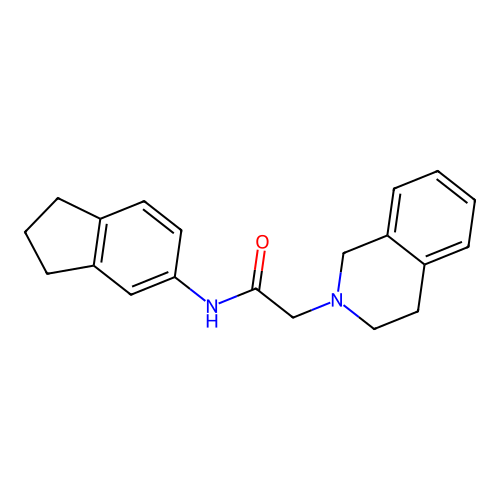 N-(2,3-Dihydro-1H-inden-5-yl)-3,4-dihydro-2(1H)-isoquinolineacetamide structure