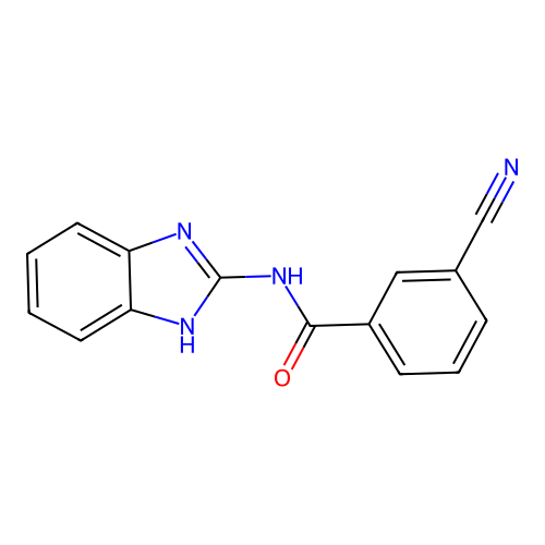 N-(1H-1,3-benzodiazol-2-yl)-3-cyanobenzamide structure