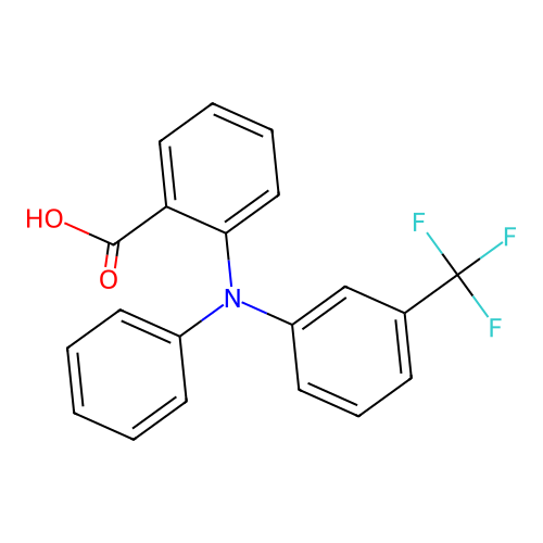 2-{Phenyl[3-(trifluoromethyl)phenyl]amino}benzoic acid structure